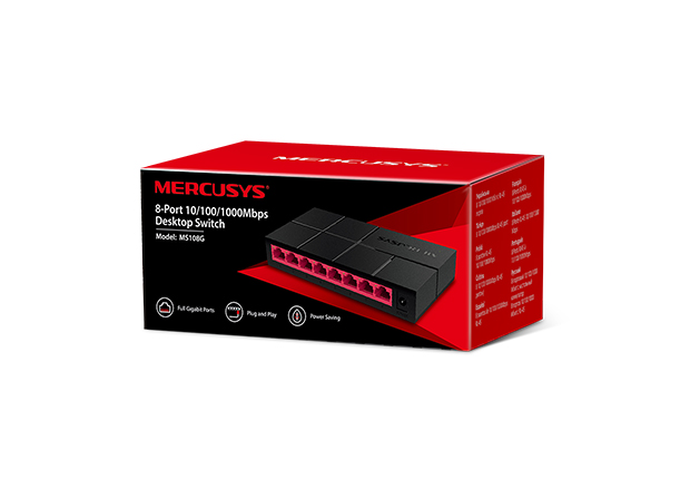 SWITCH DI RETE MERCUSYS 8 PORTE MS108GS GIGABIT 10/100/1000